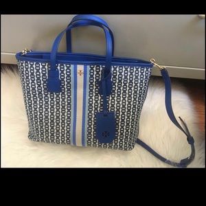 Tory Burch Gemini link tote in Bondi Blue